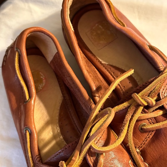 Frye Quincy Boat Shoes Wmns Size 6 Leather Flats - Picture 4 of 6